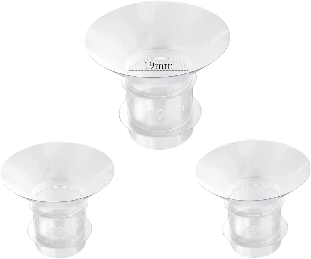 19mm Flange Inserts Compatible with Momcozy S12 Pro/S9 Pro /M5/M9/Medela/TSRETE Wearable Breast Pump,Suitable Spectra S1/S2, Reduce 24mm Shield/Flange Nipple Tunnel Down to 19mm
