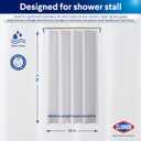 Clorox Shower Curtain Liner, Premium Medium-Weight Durable Waterproof 6g PEVA for Bathroom with Weighted Magnets, Extra Long 54" x 78", Frosty 1 Pack