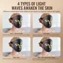 FSA Red Light Therapy Mask for Face,4 Modes HSA LED Face Mask Light Therapy,Acne Removal Wrinkles&Redness Anti-Aging,2000mAh Rechargeable,Wirless Remote,Infrared Photon Facial Mask for Travel Yoga