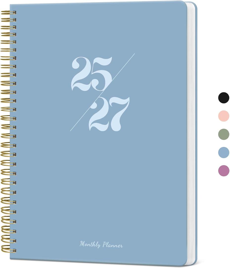 Monthly Planner 2025-2027, 2 Year Months Planner Calendar 2025-2027, July 2025 - June 2027, 7" x 10", 25-27 Monthly Calendar Planner, 24 Months, Perfect for School Office Home Planning - Blue