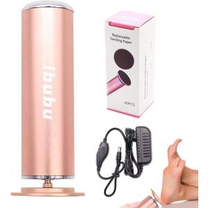 Electric Feet Callus Remover Gold Professional Powerful Foot File Pedicure Grinder Sanders with 60PCS Replacement Sandpaper Discs Heel Scraper for Dead Dry Crack Skin Calluses Speed Adjustable