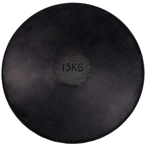 Cannon Sports Black Rubber Discus - Rubber Practice Discus for All Skill Levels - Center-Weighted for Developing Technique & Balance - Perfect for Indoor & Outdoor Training (1.5kg)