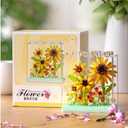 ZvveIIa Flower in A Box-DIY Building Blocks for Adults, Eternal Rose Bonsai with Display Case, Home & Office Decor, Adult Relaxing DIY, Creative Architecture Model Kit