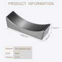 uxcell 8pcs 304 Stainless Steel Chopstick Rest, Curved Shape Chopstick Stand Holder Knife Rest for Countertop Holding Chopstick Spoon Forks Knife Tabletop Decoration, Black