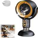 Smoke Fan for Smoking Indoors, Smoke Purifier Filters, Mini Anion Desktop Range Hood/Purifier, Portable Range Hood, Eliminate Any Odors in The Air(Gold,Charging)