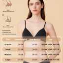 Organic Cotton Bra for Small Breasted Women, Wireless T-Shirt Bra, Seamless Padded Bra for Women, L