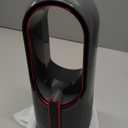 Desk Fan Bladeless, 11.8 Inch Office Fan Small, Quiet, 3 Speed Adjustment, Touch Control, Easy to Clean, Desk Fans Small Quiet, Ideal for Office, Living Room, Bedroom (Gray/Dark Red)