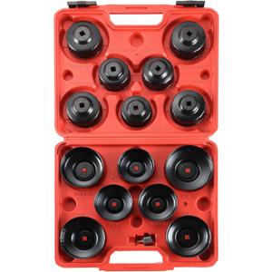 15PCS Oil Filter Cap Wrench Tool | Universal Oil Filter Socket Wrench Set 3/8 inch Drive
