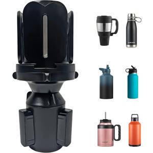 Car Cup Holder Expander Adjustable Expandable Cup Holder for Tesla Model Y/3/S/X/Cybertruck fit Stanley Yeti Water Bottle Large Cups 14/24/36/46/64oz Snacks & Drinks
