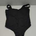 Limeeke Women One Piece Swimsuit Solid Ribbed Monokini Swimwear Scoop Neck Low Back Bathing Suit XL