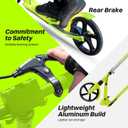 JOVA ZIFFY Scooter for Kids with Hand Brake, Foldable Kick Scooter for Ages 6-12, Lightweight Scooter for Boys with 4 Adjustable Heights, ABEC9 Bearings, Supports Up to 220 lbs