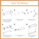 18”Kraft Paper Dispenser Holder Wall Mount, Heavy-Duty Paper Cutter Butcher Paper Dispenser to Do Lists, DIY Drawing, Taking Note, Artwork, Daily Special - White