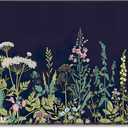 Rnivvi Front Door Mat, 30"x17" Flower Theme Indoor Outdoor Welcome Mat, Heavy Duty Low Profile Anti-Slip Entryway Rug for Home Entrance, Floor, Patio Entry & Mud Room, Cute Black Floral Decor Doormat