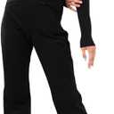 Fisoew Women Snow Bib Overalls Insulated Waterproof Windproof Ski Bibs Pants Breathable Snowsuit (Small, Black)