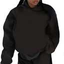 Autumn/Winter Hip Hop Hoodie for Men and Women Y2k Hoodie Matching Hoodies for Couples (Black, S)