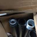 TANGWIN Black Adjustable Curtain Rods for Windows:36-88" Farmhouse Heavy Duty Curtain Rod for Bedroom Living Room,Boho Decorative Rustic Drapery Rods with Vintage Coastal Texture Finial,Matte Black