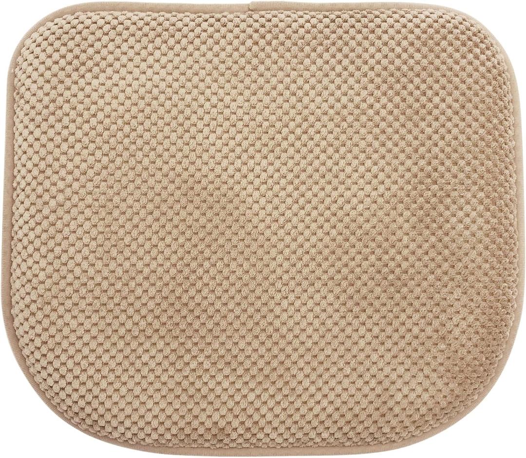 Khaki Foam Seat Cushions Kitchen Chairs Pads for Dining Chairs Non Slip Office Seat Cushions Washable U Shaped Soft Thick Large Metal Wooden Chair Cushions,17" x 15"