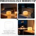 Marble Lamp Night Light Touch Bedside Table Lamp for Bedroom,Type-C Rechargeable Small Desk Bedside Small Lamps,Eye Caring Dimmable LED Ambient lamp (Peach Jade)