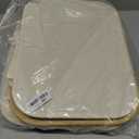 LONBET Laundry Basket with Lid, Made from Breathable Fabric | Aesthetic Clothes Hampers for Laundry with Side Handles & Sturdy Bamboo Frame (40 Gallons - Double, Beige)