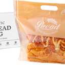 Plastic Bread Bags for Homemade Bread, Freezable Seal Tight Cellophane Bags for Loaves, SourdoughBagels (50 Packs) Orange, Large, Medium, Small