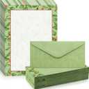 160 Pcs Christmas Stationery Paper Holly Letterhead and Envelopes 80 Holly Ivy Christmas Letterhead 80 Holly Holiday Envelopes for Notes Greeting Cards Invitation Office Writing