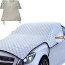 Heavy Duty Snow Car Cover 7-Layer Thickened Enlarge 92"x87" inch Windproof Waterproof Windshield Cover for Ice and Snow, All-Season Versatility Universal Fit SUV/Truck/Sedan.