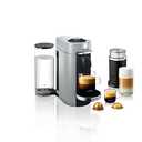 Delonghi ENV155SAECA Nespresso VertuoPlus Coffee & Espresso Maker with Aeroccino, Silver