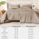 MUXHOMO Full Comforter Sets, All Season Ultra Soft Down Alternative Bedding - 3 Piece Lightweight Bed Set Includes 1 Comforter (82"x86") and 2 Pillow Shams (20"x26"), Dark Linen