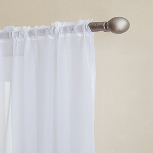 2Pcs Super Soft Great Hand White Tulle Curtains Veil Chiffon, 30x40 