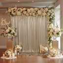 10x10ft Thick Champagne Glitter Backdrop Curtain Panels for Parties, Wrinkle Free Sequin Sparking Photo Backdrop Drapes, 2 Panels 5x10ft Shimmer Back Drop Cloth for Wedding Birthday Photography