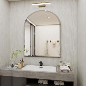 Arched Bathroom Mirror, 20X30 inch Arched Frameless Mirror, Arch Wall MirrorFrameless Mirrors for Bathroom,Beveled Bathroom Mirror.