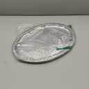 4-Pack 15.7" x 11.8" Silver Serving Trays for Party Set - Oval Floral Engraved Serving Platters, Wedding Birthday Mirror Tray for Easter, Food, Appetizer, Charcuterie, Cookies, Desserts