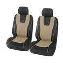 Car Seat Covers Full Set, Polyester Automotive Seat Covers, Breathable Waterproof Car Seat Cushion Protectors, Car Accessories Fits Most Vehicles, SUV, Truck (Front, Beige)