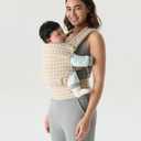 Ergonomic Baby Carrier Newborn to Toddler, Lightweight & Breathable Cotton Infant Carrier for Hands Free Comfort (Houndstooth)