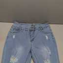 KUNMI Women's Skinny Ripped Trendy Jeans Distressed Stretchy Denim Pants