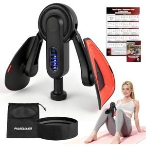 Thigh Trainer for Women, 10-100lb Adjustable Resistance Inner Thigh Exerciser with Leg Band & Poster for Kegel Exercise, Pelvic Floor Trainer for Postpartum Rehabilitation Home Gym