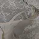 Popilush Wedding Dresses for Bride Lace Sleeveless V Neck Maxi Shapewear Cocktail Dress Split Beach Bride Dresses White,  L