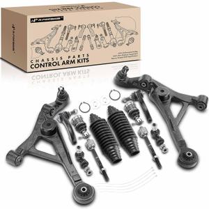 A-Premium Set of 12, Front Lower Control Arm, Sway Bar Link, Upper Ball Joint, Inner Outer Tie Rod End, Compatible with Chrysler Sebring 2001-2006, Dodge Stratus 2001-2006