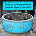 Inflatable Hot Tub Cover Round Replacement All Saluspa Intex Spa Covers Insert One Size Fits All Insulated Thermal Energy Saving Hot Tub Lid Replacement Used for Rain-Proof Snow-Proof with Handle, 8 Feet Diameter