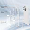 DEERLAMN Magnetic Clear Case for iPhone 12/iPhone 12 Pro 6.1-Inch,[Compatible with Magsafe][Anti-Yellowing] Transparent Slim Shockproof Protective Phone Cover, White