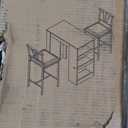 VECELO Small Bar Table and Chairs Tall Kitchen Breakfast Nook with Stools/Dining Set for 2, Storage Shelves, Space-Saving, Gray