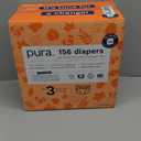 Pura Hypoallergenic Diapers, Size 3 (9-20 lbs) Monthly Pack, Overnight, up to 12 Hours Leak Protection, Suitable for Sensitive Skin, TCF, Super Soft Organic Cotton, 6 Packs of 26 (156 Baby Diapers)