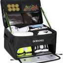 BAIXIXIG Golf Trunk Organizer, Waterproof Car Golf Locker with Separate Ventilated Compartment for 2 Pair Shoes, Golf Storage for Balls, Tees, Cap, Clothes, Gloves, Accessories, Gifts for Men, Women