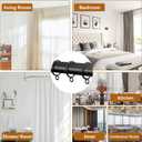 50 Packs Black Metal Curtain Rings with Eyelets, 1 inch Inner Diameter Drapery Rings Apply for Curtain Rods(Fits Up to 3/4-Inch Rod)