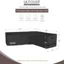 ULTCOVER Patio L-Shaped Right Facing Sofa Cover Waterproof for 6-Seater Outdoor Sectional Furniture Couch 110W (Back Length) x 85W (Right Side), Black
