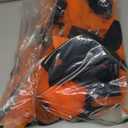 IWEMEK Kids Girls Halloween Cosplay Tutu Dress Spider Dress for Girls Princess Birthday Party Dress up Hair Clips Broom Set (4-5 Years, Orange)