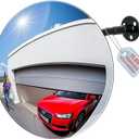 11.65 Inch Frameless 1.8mm Thick Acrylic Convex Mirror - Adjustable Wide Angle View Indoor Security Mirror for Garage Parking Warehouse Office and Corner Security Traffic