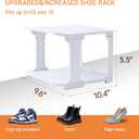 5 Tiers Shoe Rack Organizer for Closet Shoe Holder Storage Narrow Plastic Vertical, Free Standing Shoe Rack Shelf for Entryway Stackable Stability DIY, Grey