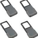Carson 5x MiniBrite LED Lighted Slide-Out Aspheric Magnifier with Protective Sleeve - Set of 4 (PO-55MU),Gray
