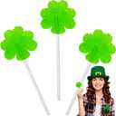 250-Count St. Patrick's Day Green Shamrock Lollipops, Candy Suckers, Party Favor, Individually Wrapped Green Apple Flavor 8Gram Pops (EXP 11/02/27)